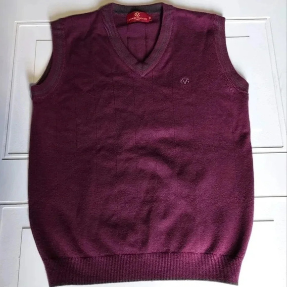 Giovanni Valentino Italy Mens Burgundy Vest Size Medium - Picture 7 of 13